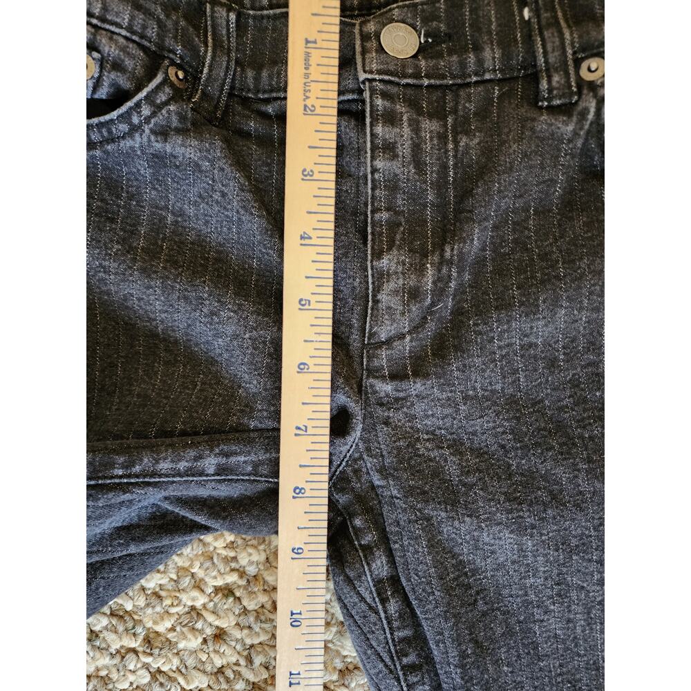LRL Lauren Jeans Co. Ralph Lauren Size 6 Modern Black Denim Stripe Skinny Jeans - Picture 7 of 8
